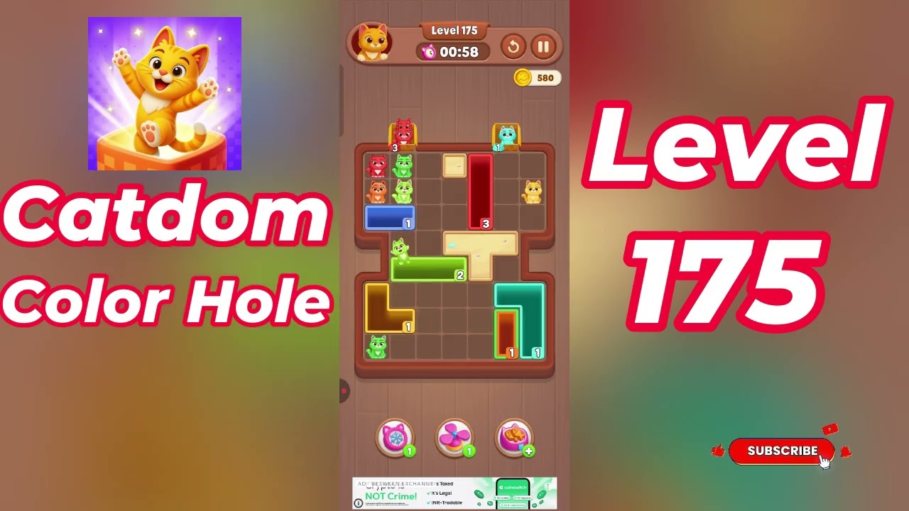 Catdom Color Hole Level 175 Walkthrough 🐱🟣 | Relaxing Color Puzzle Game | Go Answer