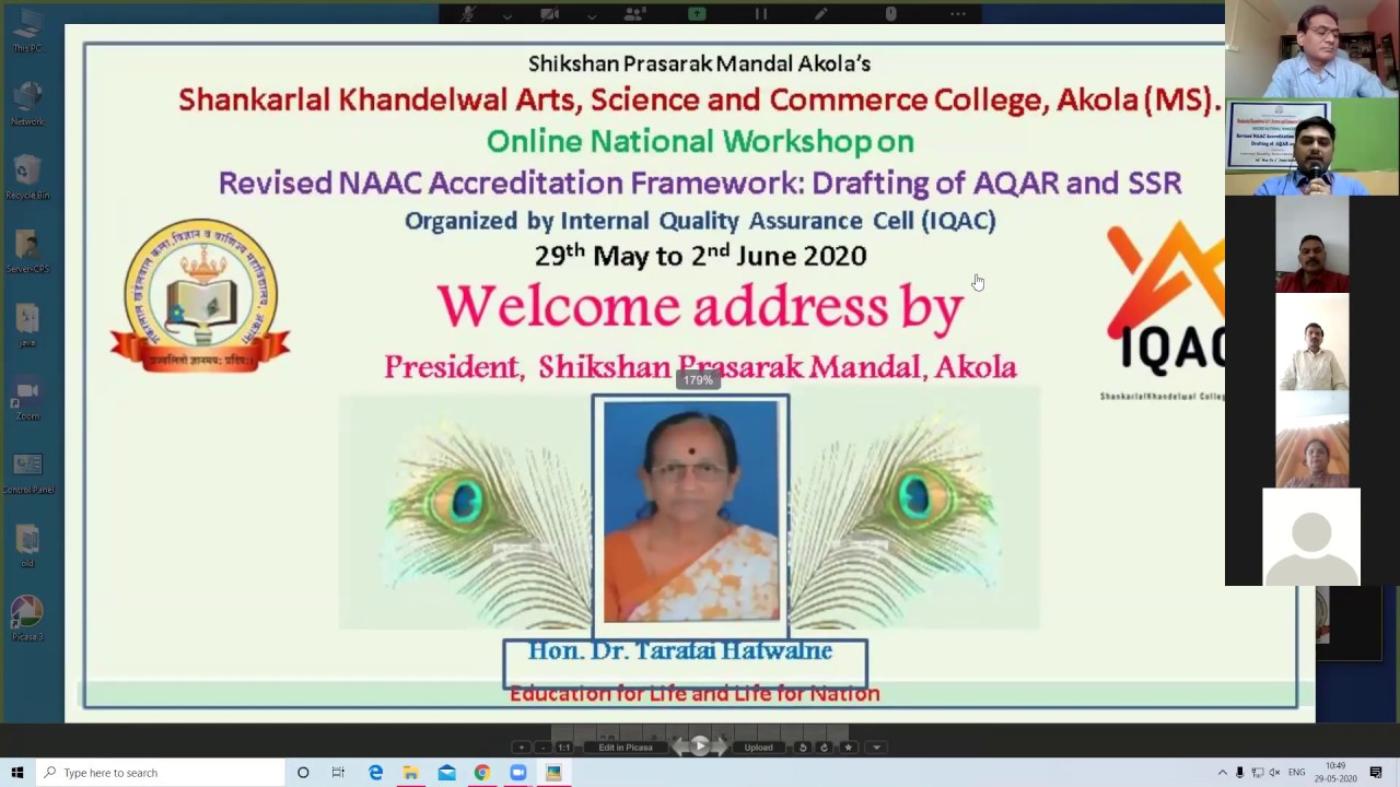 Day 1: Online National Workshop on NAAC Accreditation Framework ...