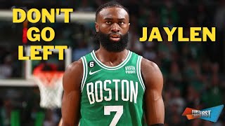 Jaylen Brown always turns the ball over when going left - #nba | Boston Celtics