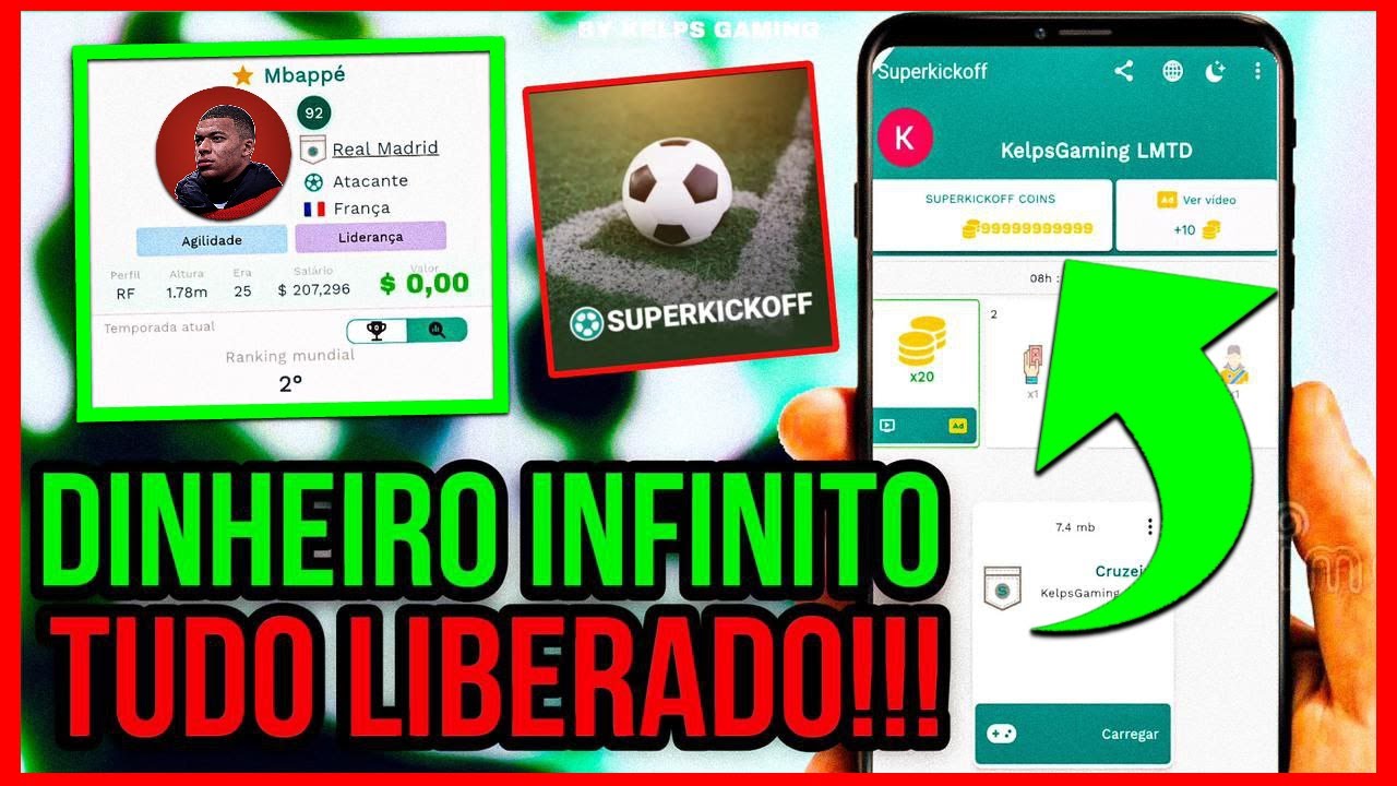🚀SUPERKICKOFF DINHEIRO INFINITO: MOD APK e jogadores lendários ...
