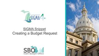 Creating a Budget Request  SIGMA 4 Snippet