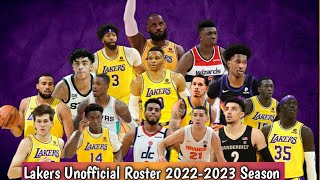 LOS ANGELES LAKERS ROSTER 2022-2023 (UNOFFFICIAL) PROSPECTED