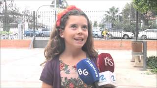 Entrevista a la niña Carlota García Verdú candidata a Fallera Mayor Infantil de Valencia 2015.