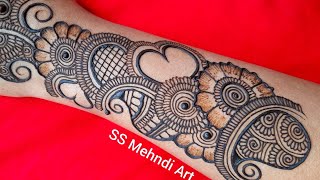 easy beautiful full hand bridal mehndi designs for back hand|simple dulhan mehndi design|eid mehndi