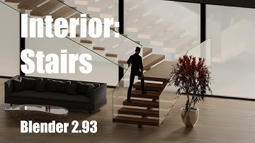 Interior: Stairs in Blender 2.93 - 3D Speed Modeling