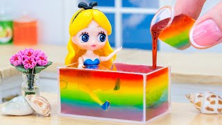 Wonderful Miniature Disney Princess Rainbow Jelly Decorating 🌈 Tiny Swimming Pool Jelly Recipe by Mini Tasty 132,534 views 1 year ago 11 minutes, 41 seconds