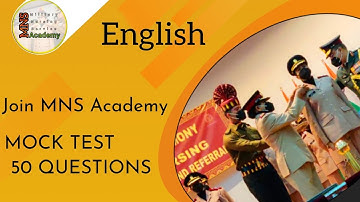 MNS Mock Test / Set 9 / English 50 MCQ Questions (antonyms) / Military Nursing Service