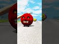 Giant Hand vs Rainbow Balls on the Highway 🌈✋ | BeamNG Drive