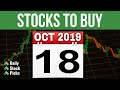 Stocks to buy now for 18 October 2019