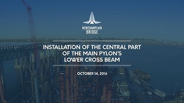 Installation of the central part of the main pylon