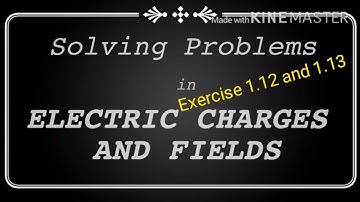 Electric Charges and Fields | NCERT Exercise 1.12 and 1.13 | Class 12