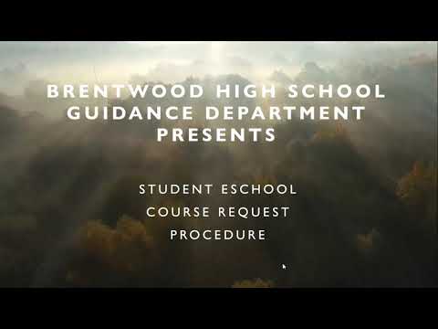 eSchool Student Course Request Procedure