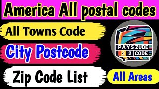 Zip code of America all area