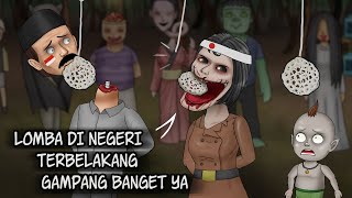 Lomba Hantu Makan Krupuk  - si Mulut Sobek Berjaya! #HORORKOMEDI | Kartun Lucu, Animasi Hantu