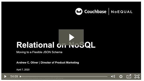 Webinar: Moving from a Relational Model to NoSQL