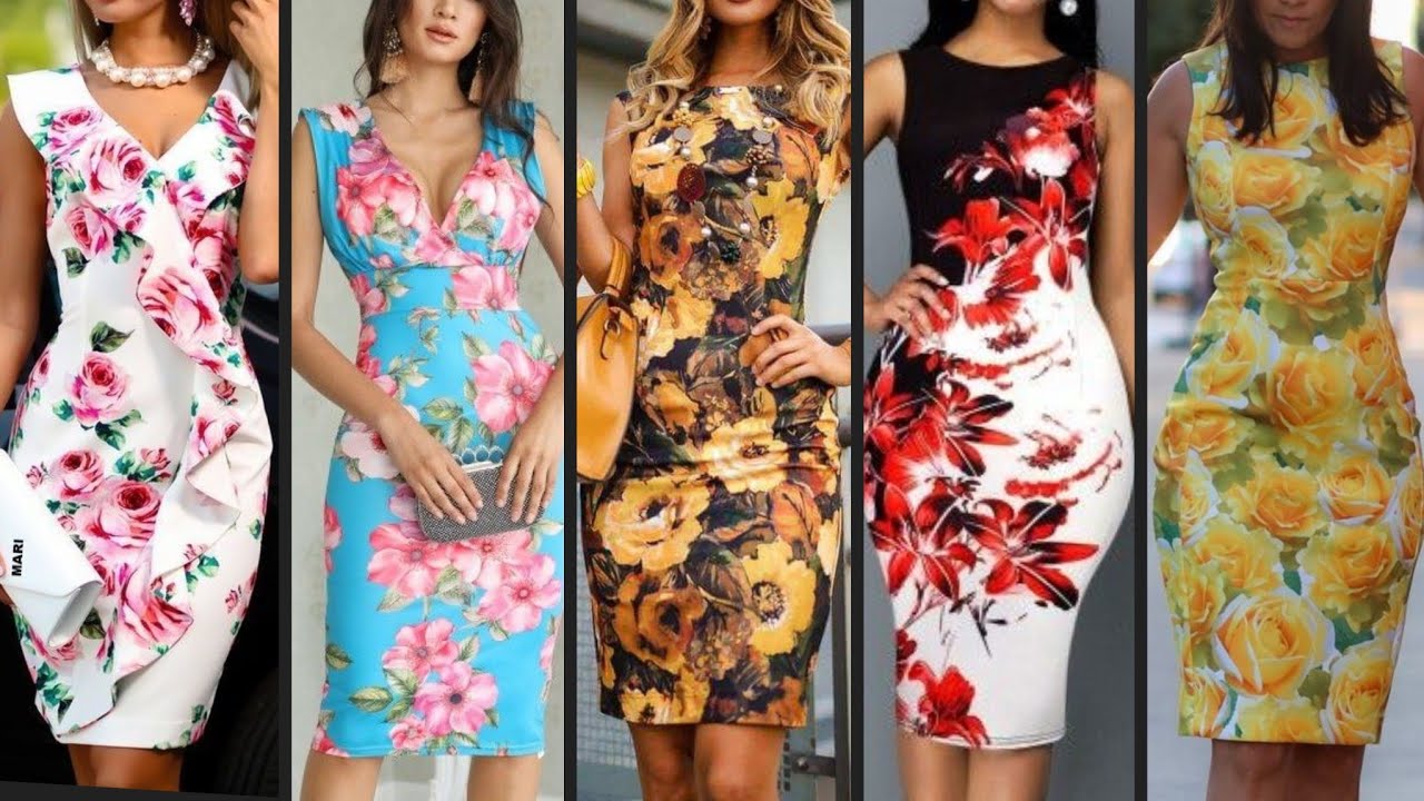 Most Fabulous And Beautiful Floral Printed Slim Bodycone Dresses For most-fabulous-and-beautiful-floral-printed-slim-bodycone-dresses-for