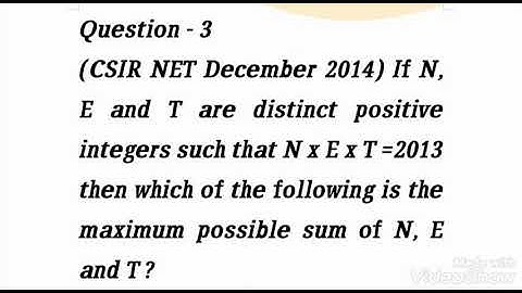 CSIR NET December 2014 question - 3