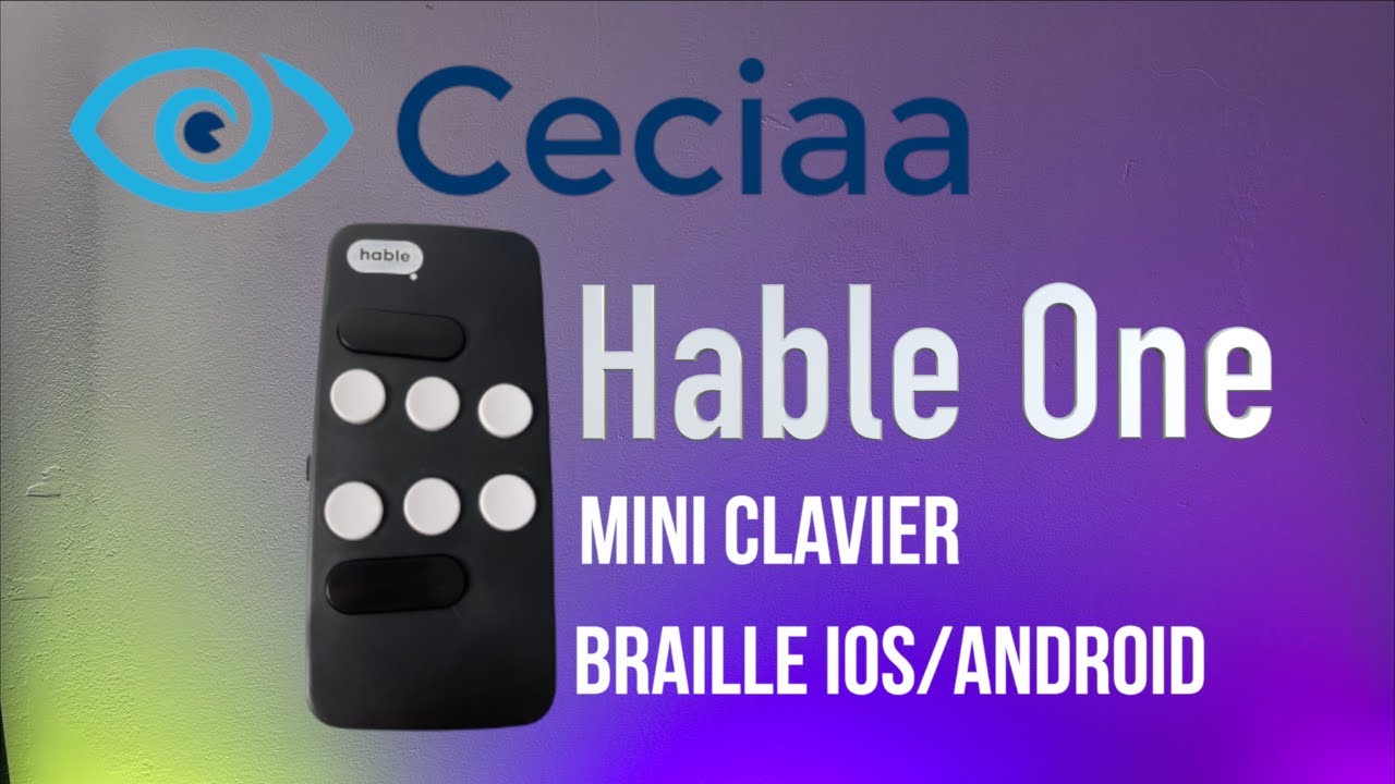 Mini Clavier BlueTooth PC en braille et noir pour aveugles