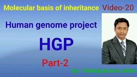 Molecular basis of inheritance - Human Genome Project - part 2. #Human_genome_project
