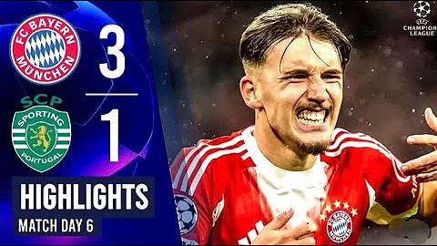 HIGHLIGHTS: Bayern Műnchen 3-1 Sporting CP | UEFA Champions League 2025/26 | Karl, Tah, Gnabry Goals