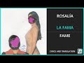 ROSALÍA - LA FAMA Lyrics English Translation - ft The Weeknd - Dual Lyrics English and Spanish