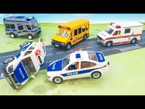 Пожарная машина Полицейская машина Трактор Грузовик - рабочие машины для мальчиков. Распаковка.