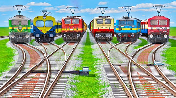 High-Speed Crossing Each Other on Risky Railroad Tracks :-: Train simulator 2025