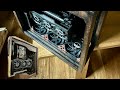 Custom wooden-themed PC case build