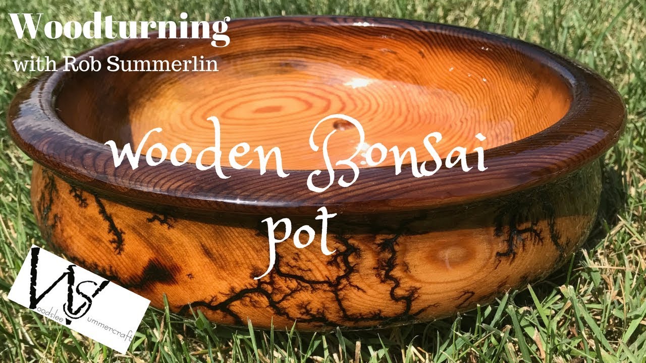 Woodturning 110 Wooden Bonsai Pot, Diy Wooden Bonsai Planter