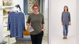 Lands End Supima Sleeve Crew Neck Knit Tunic on QVC