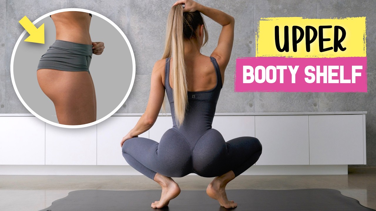 12 Pilates Exercises to Build that UPPER BOOTY SHELF - TOP Glutes 12 Min Home Workout, No Equipment
