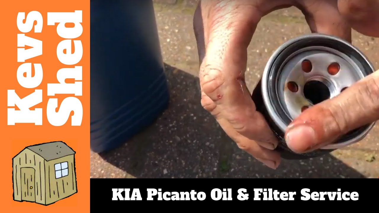 Kia Picanto Service. Oil & Oil Filter, Air Filter and Spark Plugs - YouTube