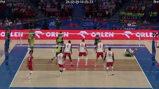 Volleyball : Poland - Brazil 3:0 FULL Match 50fps