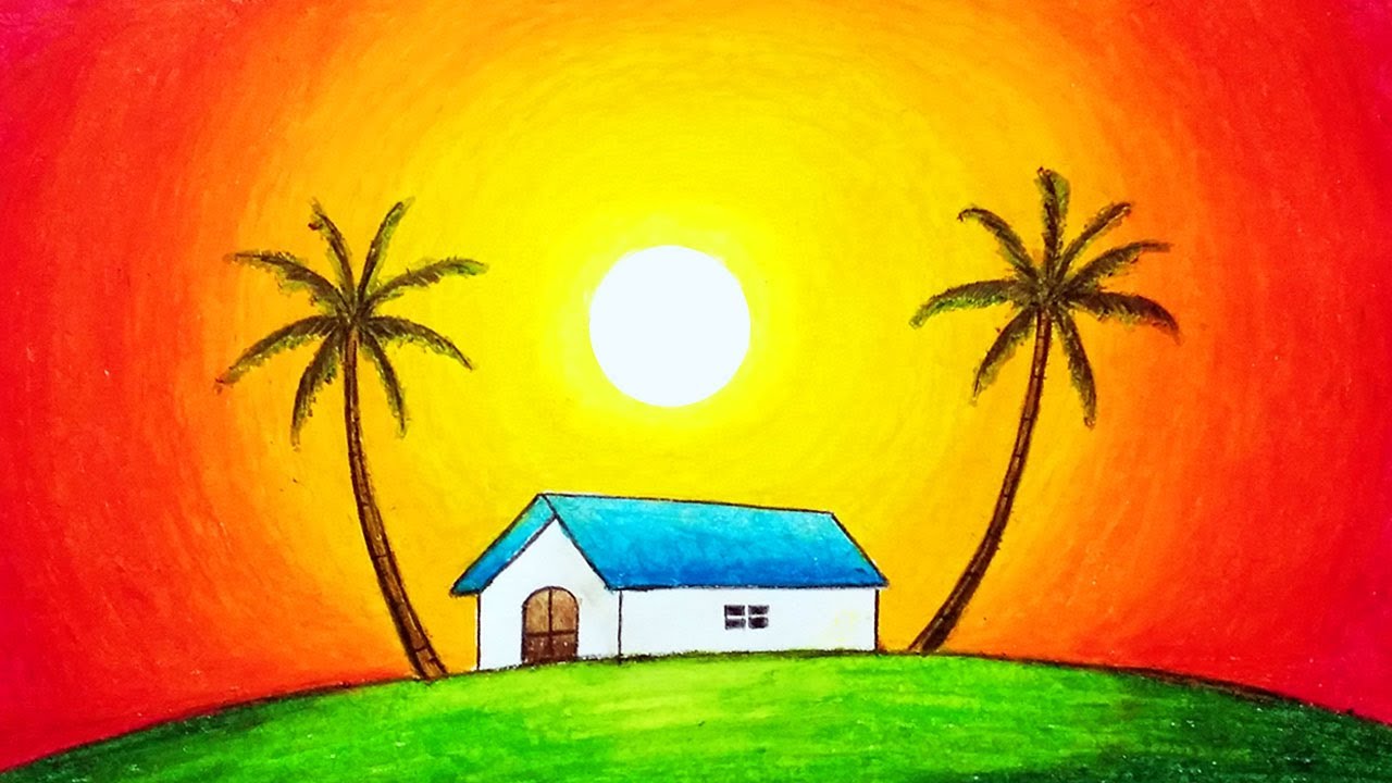 Featured image of post Easy Scenery Beautiful Hut Drawing : Raksha bandhan drawing of brother and sister with acrylic colors step by step.