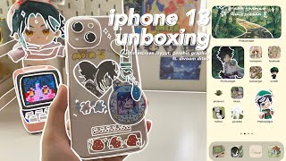 🍧 iphone 13 aesthetic unboxing (pink) - phone transformation, genshin, anime ios 15 setup ft. divoom