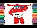 How To Draw Jett For Kids From Super Wings Cartoon Step By Step | EASY DRAWING TUTORIAL