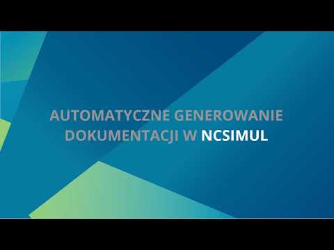 NCSIMUL | Generowanie dokumentacji pdf - Tutorial