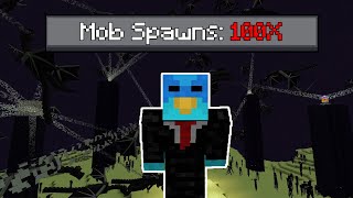Minecraft… but Mobs Spawn 100x MORE