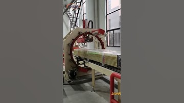 pallet horizontal stretch film wrapping machine, bigger ring 2200mm orbital wrapper