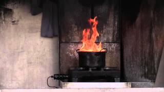 Chip pan fire demonstration and guidance