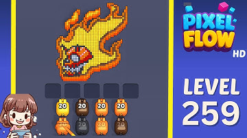 Pixel Flow Level 259 Solution Walkthrough
