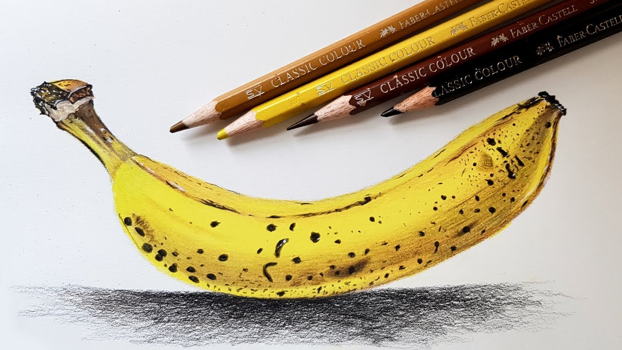 Banana  Colored Pencil Art