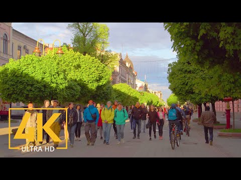 City Life of Ivano-Frankivsk - 4K Urban Documentary Film - Trip to Uktaine