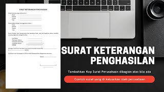 Surat Keterangan Penghasilan