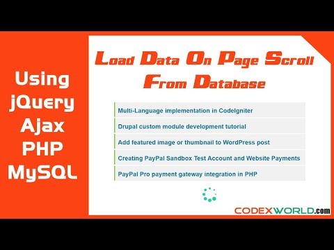 Load Data on Page Scroll from MySQL Database using jQuery Ajax PHP