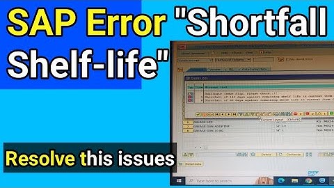 SAP Shortfall & Shelf-Life Error Explained | Full Step-by-Step Guide