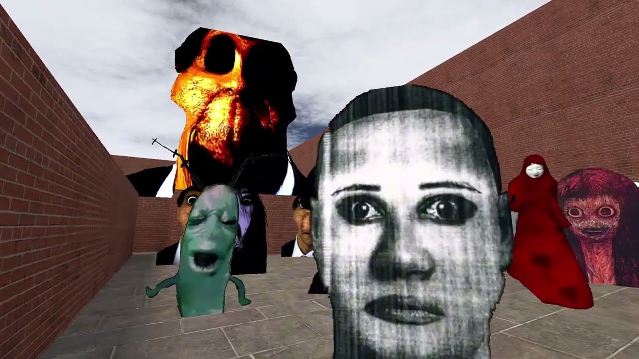 Планктон и неограниченное количество Nextbots в GMOD #topgmodgaming #gmod #garrysmod