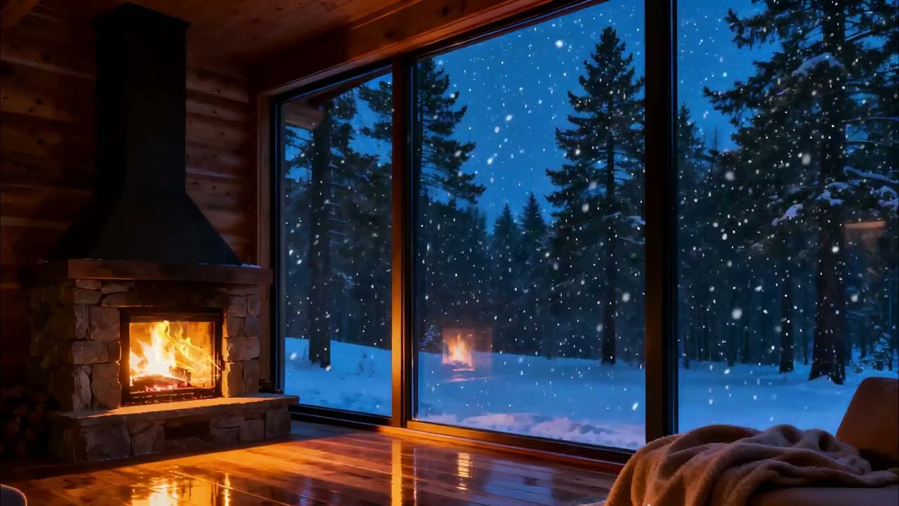 Cozy Winter Snowfall Jazz ☕ Cozy Late Night Jazz Vibes New Years