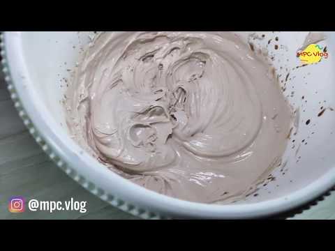 MURAH DAN GAK RIBET!! Cara Buat Sendiri WHIPPED CREAM COKELAT Untuk TOPING MINUMAN DAN HIAS CAKE