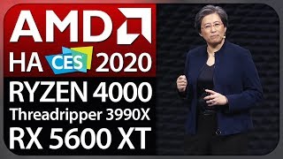 🔥AMD на CES 2020, Ryzen 4000, Threadripper 3990X, Radeon RX 5600 XT и другое